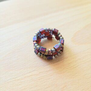 Handmade Adjustable Beaded Ring